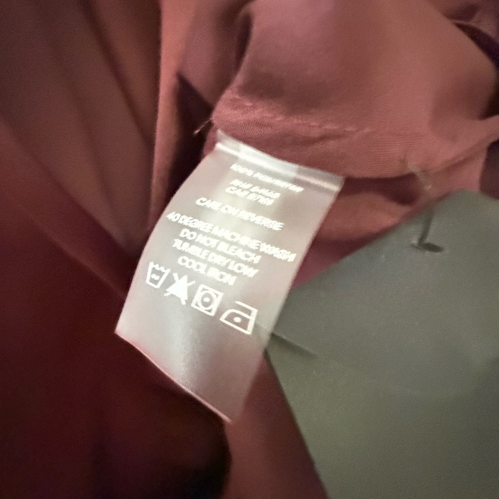 BCBG Deep Red Satin Blouse - Picture 2 of 2